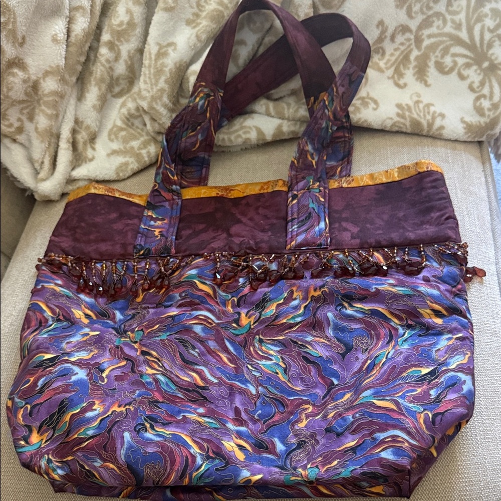 Purple Multicolor Women's Tote Bag